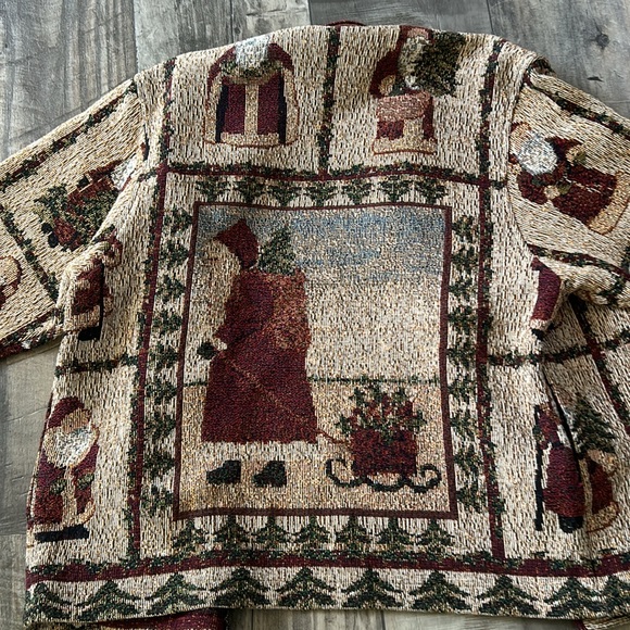 PAINTED PONY CHRISTMAS TAPESTRY COAT size XL - Picture 3 of 9